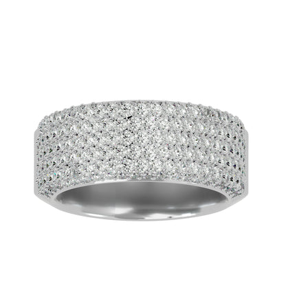 Lumière Beautiful Band- 1.93 Ct Round Diamond Gold Ring