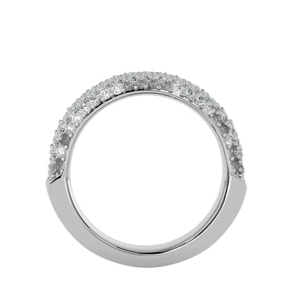 Lumière Beautiful Band- 1.93 Ct Round Diamond Gold Ring