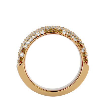 Lumière Beautiful Band- 1.93 Ct Round Diamond Gold Ring