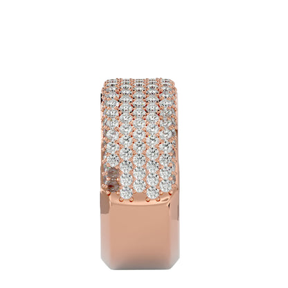 Lumière Beautiful Band- 1.93 Ct Round Diamond Gold Ring