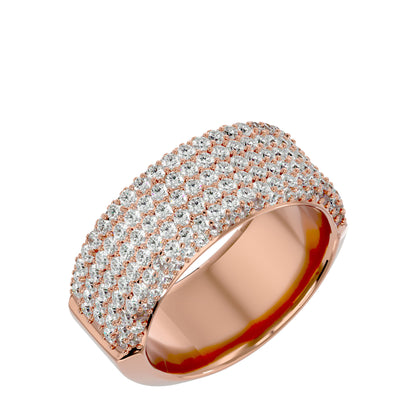 Lumière Beautiful Band- 1.93 Ct Round Diamond Gold Ring