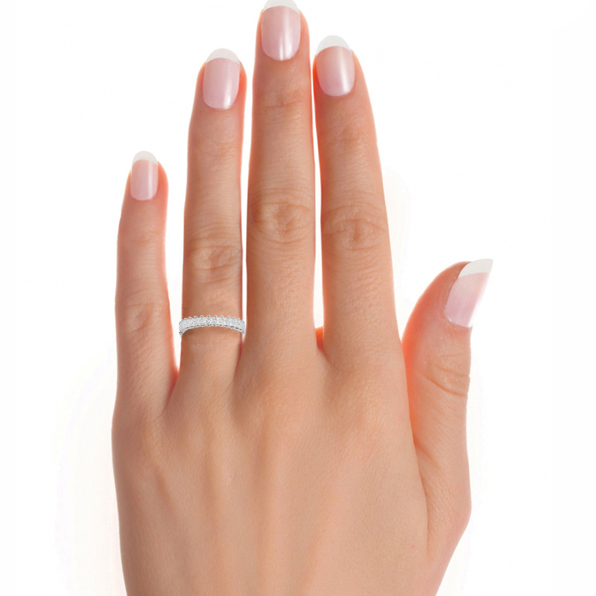 Lumière Yellow Gold Princess-Cut Diamond Eternity Band – 2.07 Ct Ring