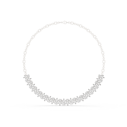 23.22ctw Solid Gold Multi-Cut Princess & Marquise Diamond Cluster Choker