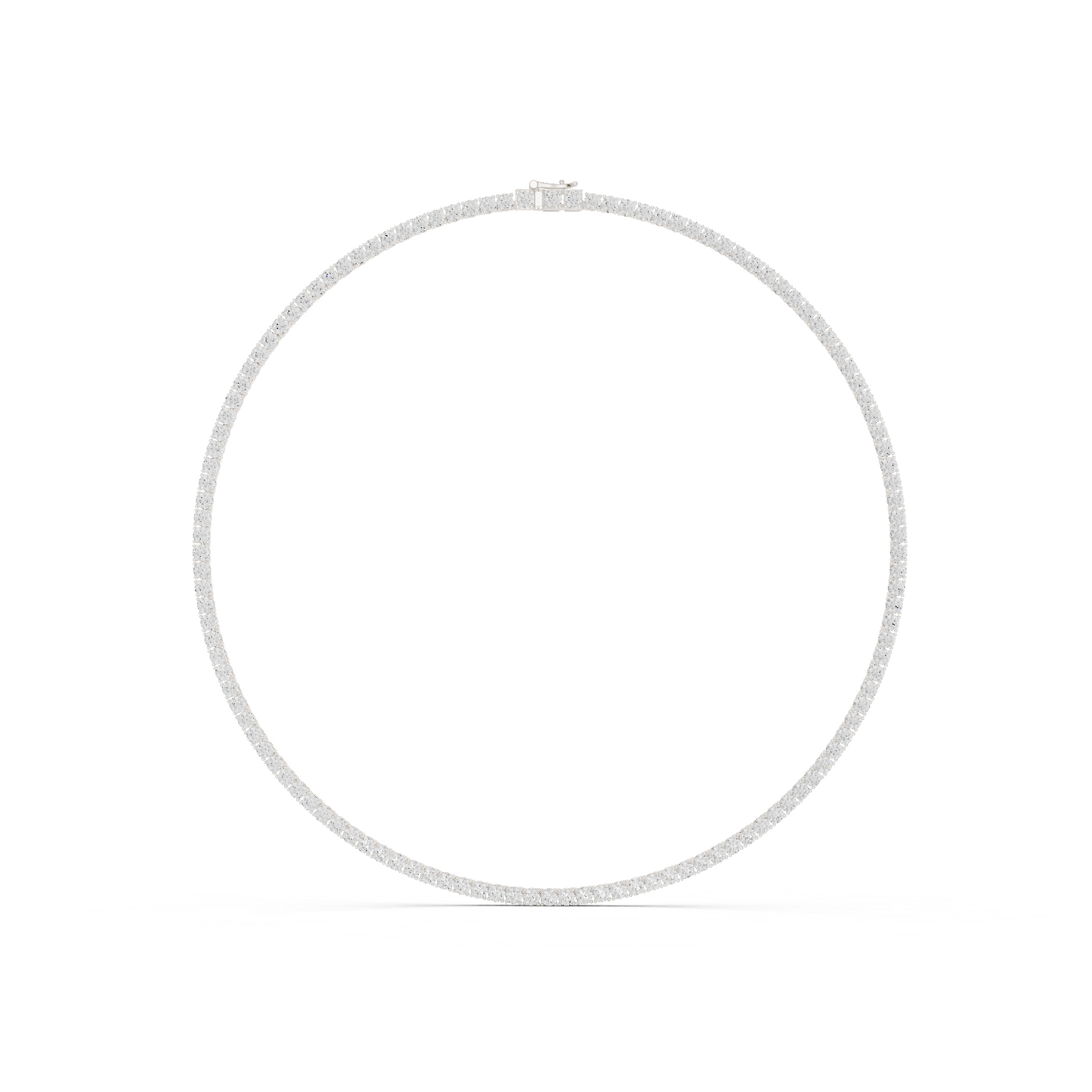 Radiant Elegance: Classic Diamond Tennis Necklace in Yellow Gold