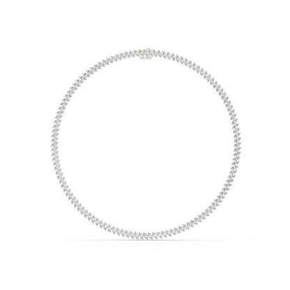 18.6ctw Solid Gold Marquise Diamond Tennis Choker Eternity Necklace