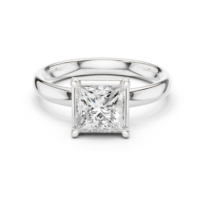 1.50 Carat Princess Cut Diamond Solitaire Ring | Yellow Gold