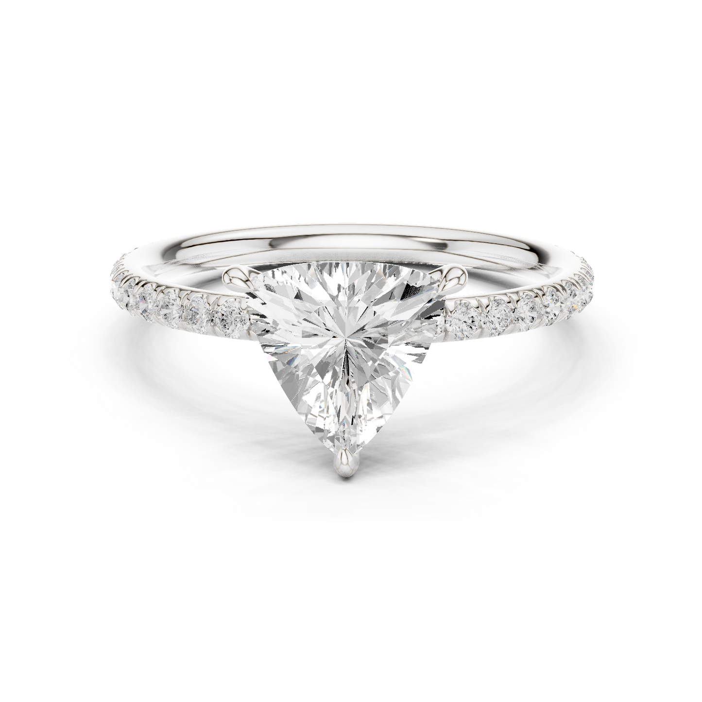 1.47 Carat Trillion Cut Diamond Engagement Ring | Yellow Gold