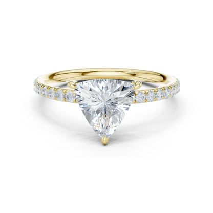 1.47 Carat Trillion Cut Diamond Engagement Ring | Yellow Gold