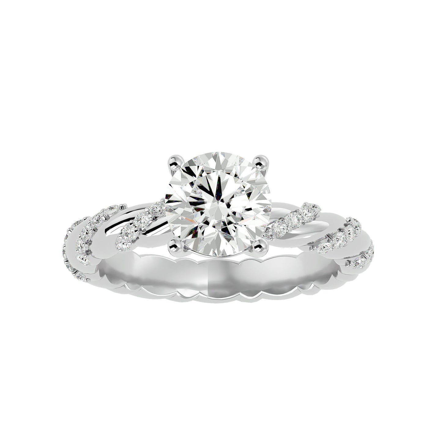 Iconique Premium Solitaire – 1.78ct Round Diamond Gold Ring