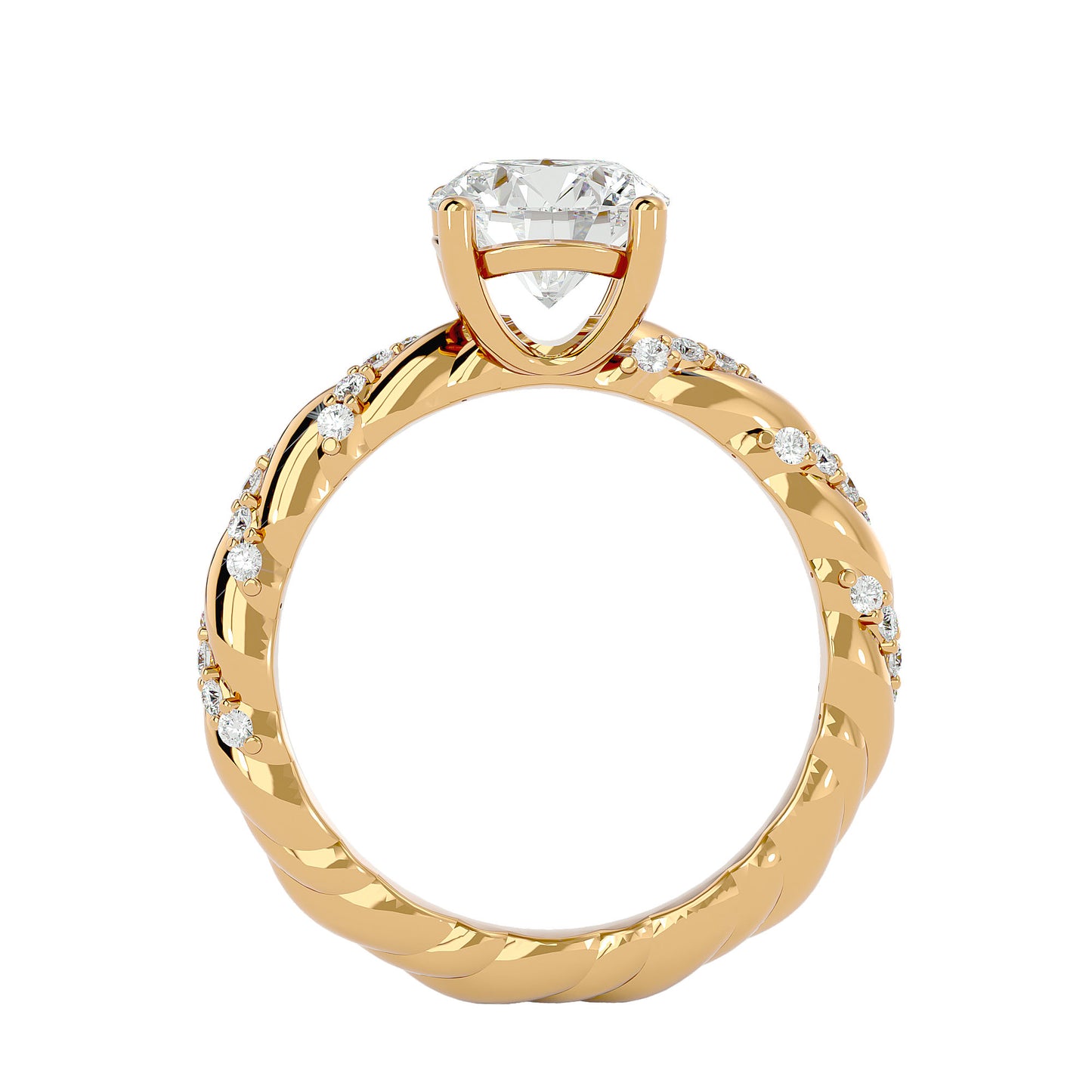 Iconique Premium Solitaire – 1.78ct Round Diamond Gold Ring