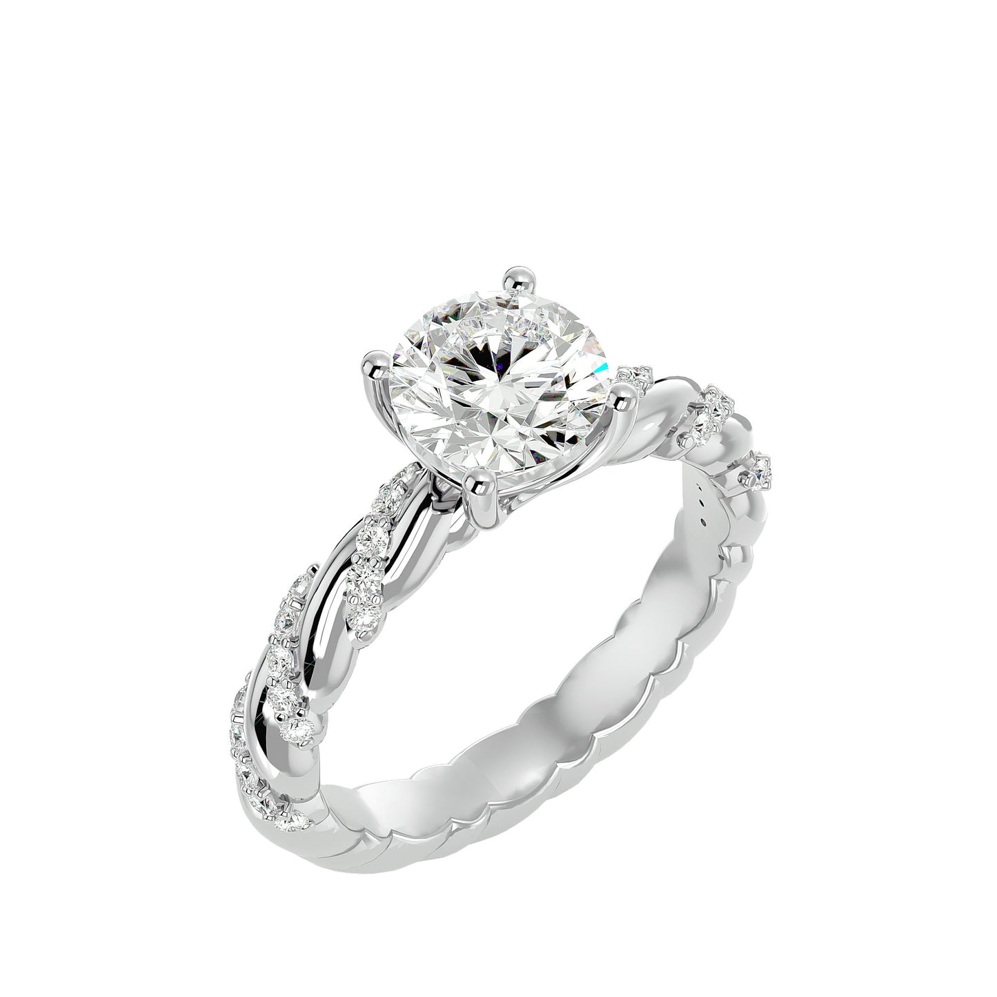 Iconique Premium Solitaire – 1.78ct Round Diamond Gold Ring