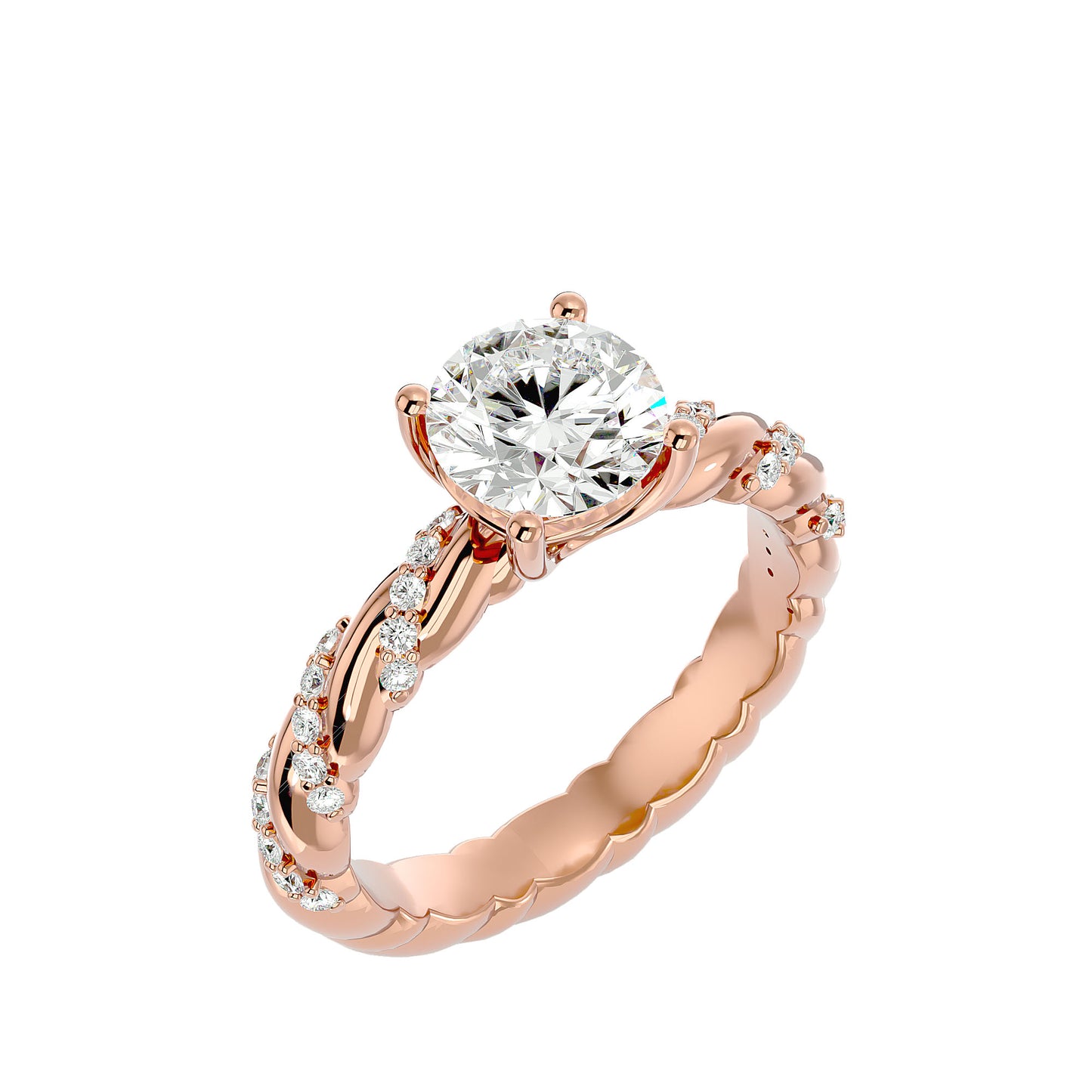 Iconique Premium Solitaire – 1.78ct Round Diamond Gold Ring