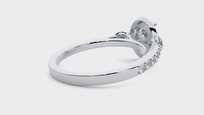 Lumière Beautiful Halo Ring- 1.95 Ct Round Diamond Gold Ring