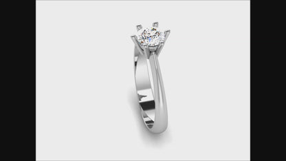 Iconique Classic Solitaire – 1ct Round Brilliant Diamond Ring