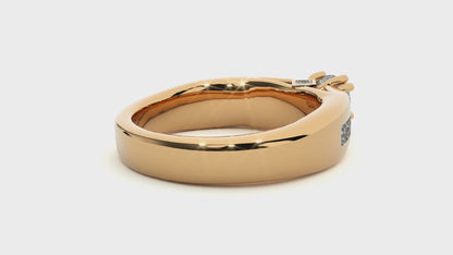 Lumière Beautiful Halo - 1.04 Ct Round Diamond Gold Ring