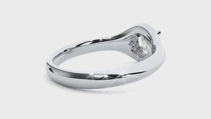 Iconique Petite Solitaire  – 0.54ct Round Diamonds Gold Ring