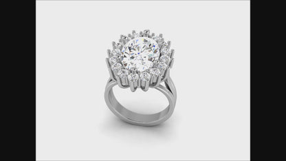 Artisan Glyphe Ancient – 7.43ct Oval Diamond Forever Gold Ring