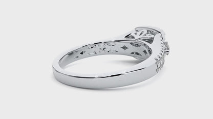 Lumière Beautiful Halo Ring- 0.87Ct Round Diamond Gold Ring