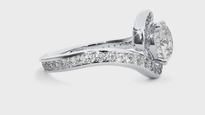 Iconique Beautiful Halo- 1.64 Ct Round Diamond Gold Ring