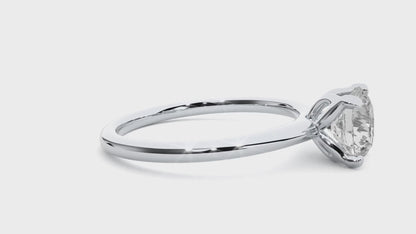 Iconique Classic Solitaires Golden Band - 1.29 Ct Round Diamond Ring