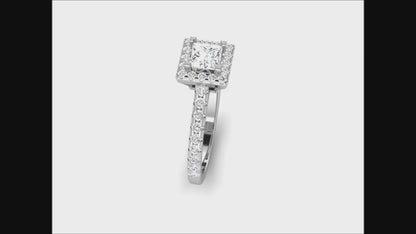 Éclat Avant-Garde Statement  – 0.65ct Princess Diamonds Gold Ring