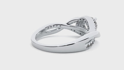 Lumiere Starlight Solitaire Ring In White Gold   –  1.29 Ct Round Diamonds