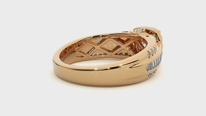 Lumière Beautiful Halo Ring- 1.15 Ct Round Diamond Gold Ring