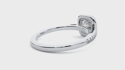 Lumière Beautiful Halo Ring- 1.68 Ct Round Diamond Gold Ring