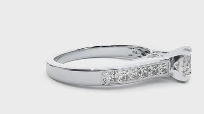 Lumière Beautiful Halo - 1.52 Ct Round Diamond Gold Ring