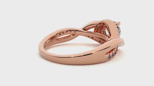 Lumiere Starlight Solitaire Ring In White Gold   –  1.29 Ct Round Diamonds