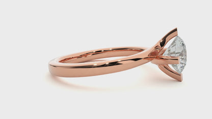 Iconique Timeless Radiance Solitaire Ring In Yellow Gold - 1.08 Ct Round Diamonds