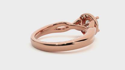 Lumière Beautiful Halo Ring- 0.94 Ct Round Diamond Gold Ring